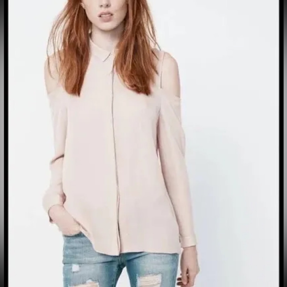 Rebecca Minkoff Blush Pink Kalamata Blouse - size large